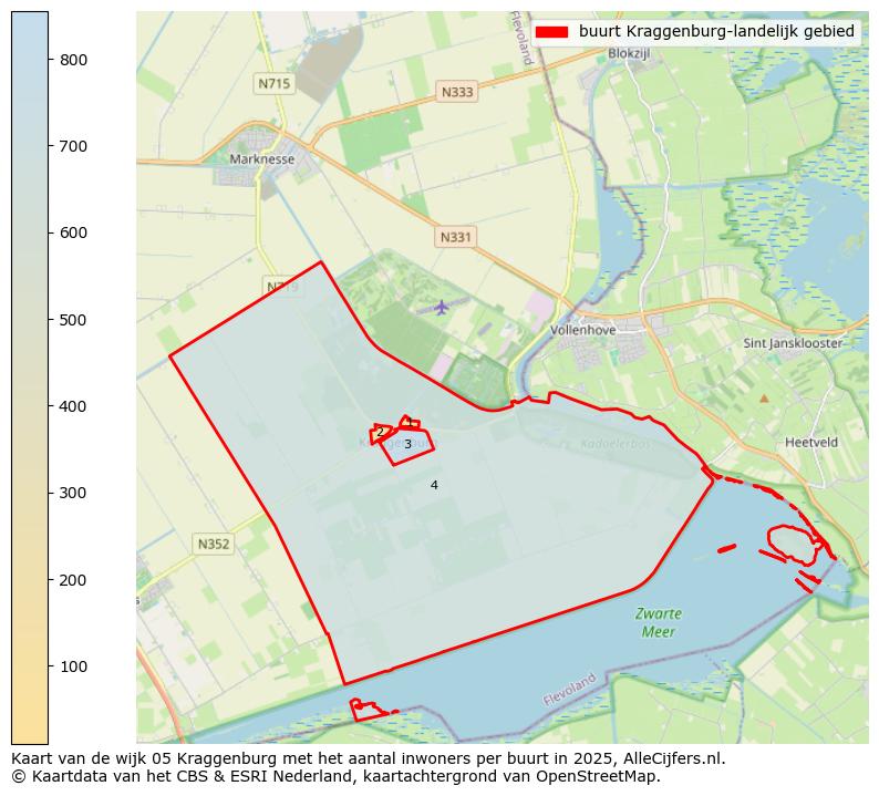 Afbeelding van de buurt Kraggenburg-landelijk gebied op de kaart.