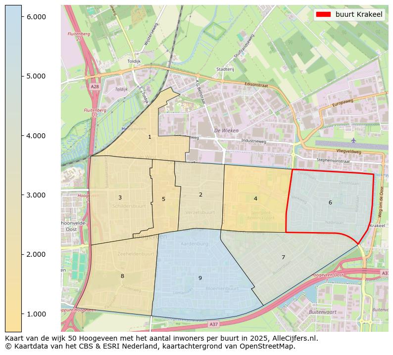 Afbeelding van de buurt Krakeel op de kaart.