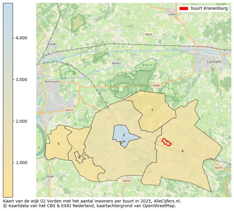 Afbeelding van de buurt Kranenburg op de kaart.