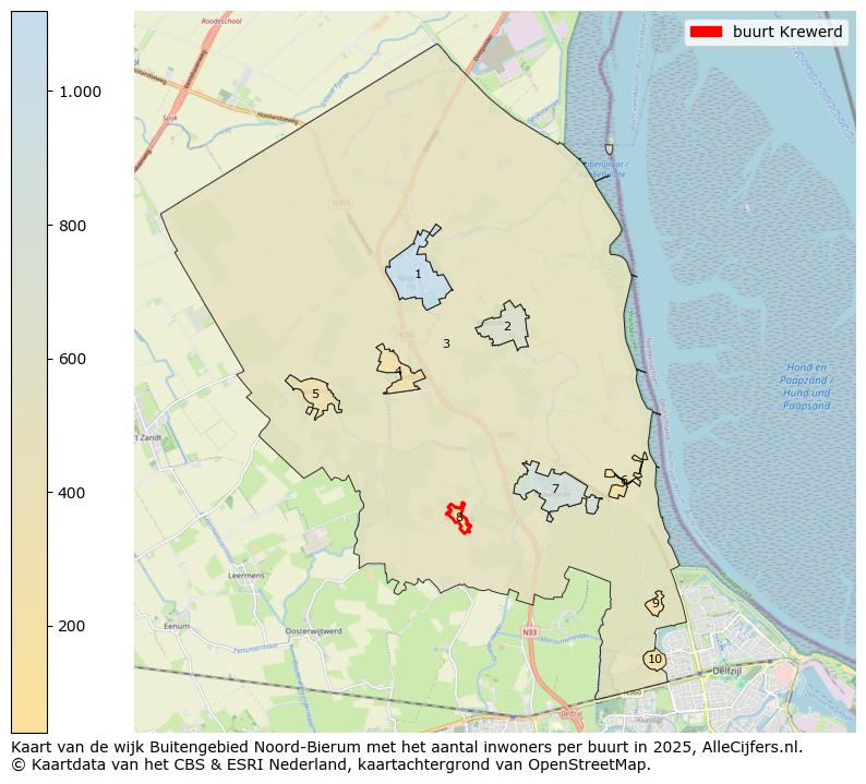 Afbeelding van de buurt Krewerd op de kaart.
