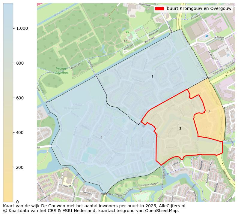 Afbeelding van de buurt Kromgouw en Overgouw op de kaart.