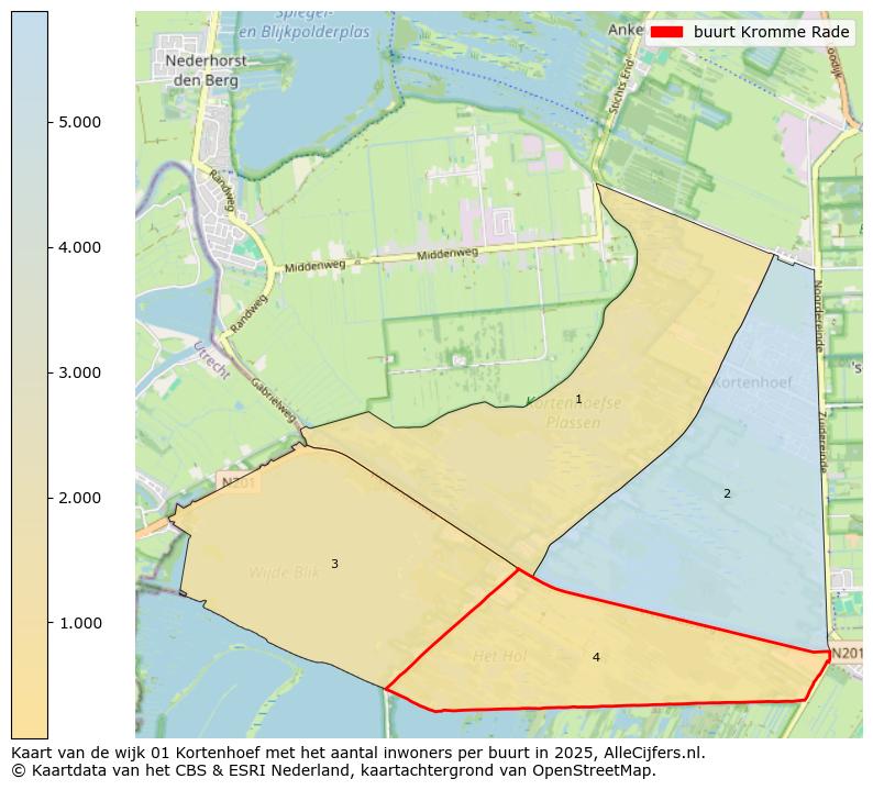 Afbeelding van de buurt Kromme Rade op de kaart.
