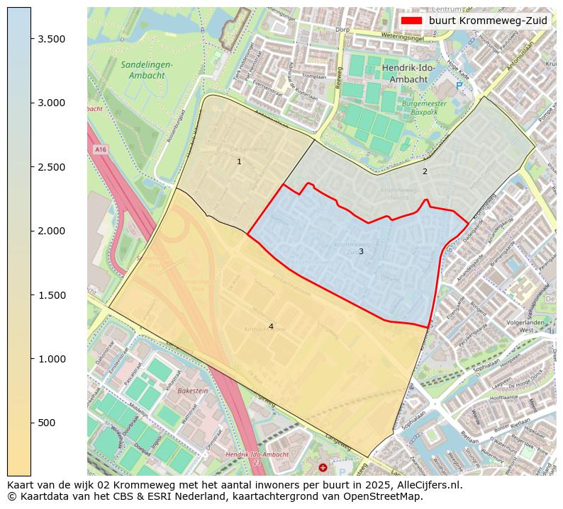 Afbeelding van de buurt Krommeweg-Zuid op de kaart.