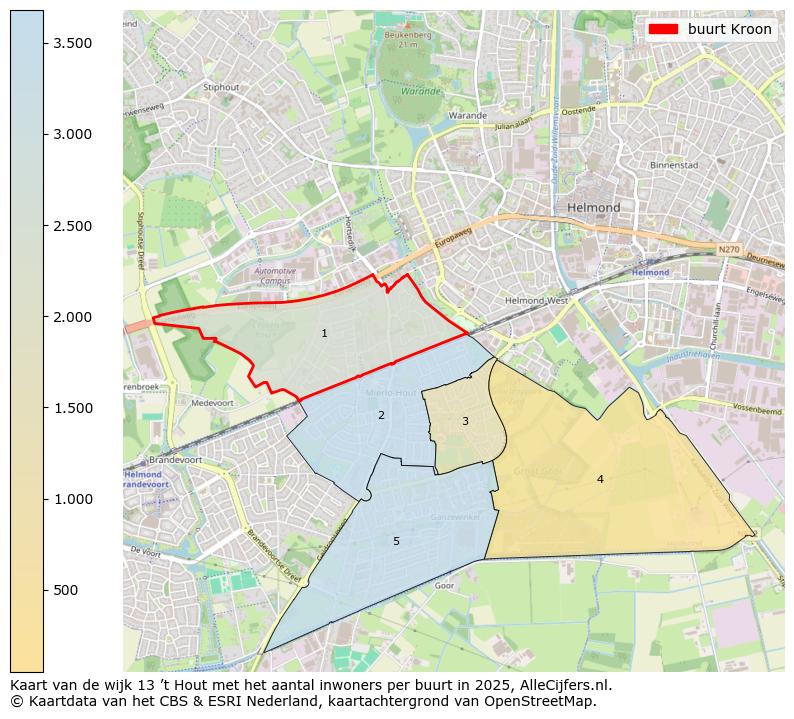 Afbeelding van de buurt Kroon op de kaart.