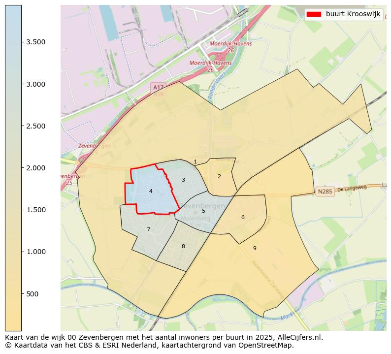 Afbeelding van de buurt Krooswijk op de kaart.