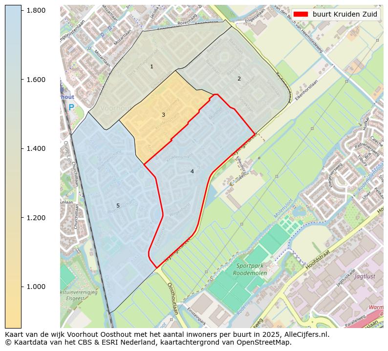 Afbeelding van de buurt Kruiden Zuid op de kaart.
