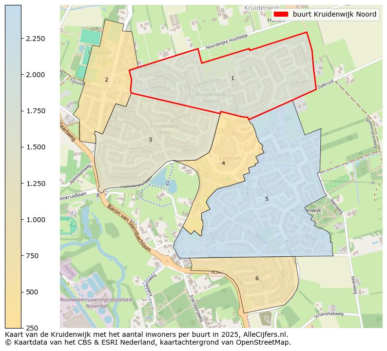 Afbeelding van de buurt Kruidenwijk Noord op de kaart.