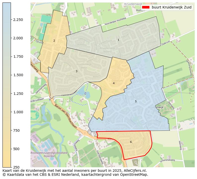 Afbeelding van de buurt Kruidenwijk Zuid op de kaart.