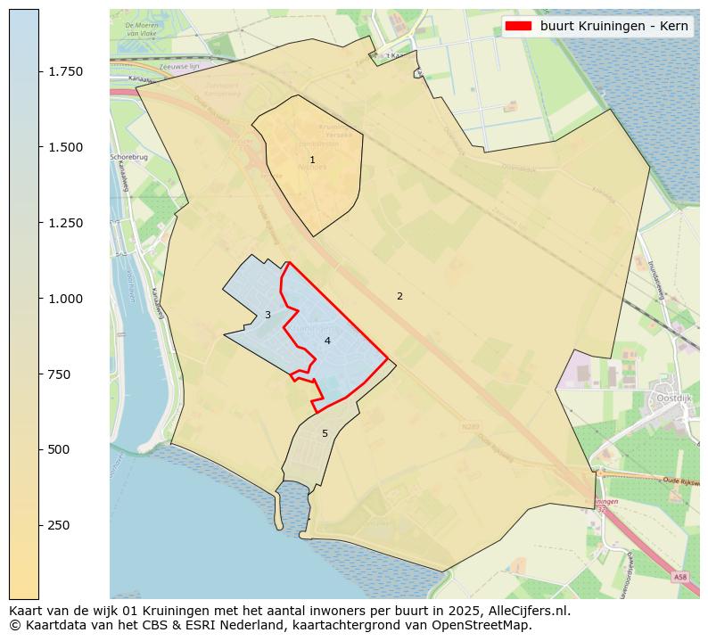 Afbeelding van de buurt Kruiningen - Kern op de kaart.