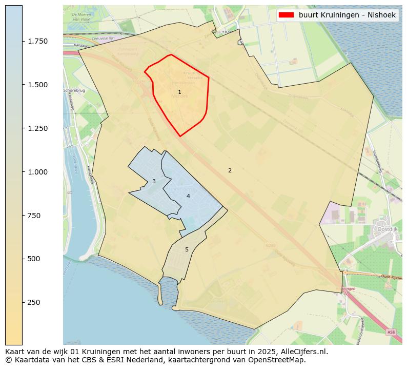 Afbeelding van de buurt Kruiningen - Nishoek op de kaart.