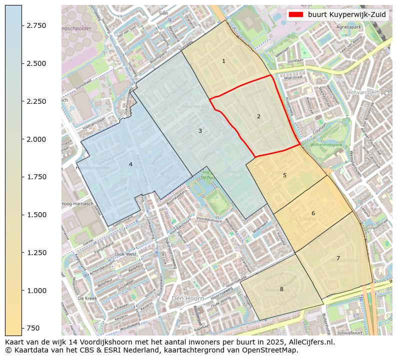 Afbeelding van de buurt Kuyperwijk-Zuid op de kaart.