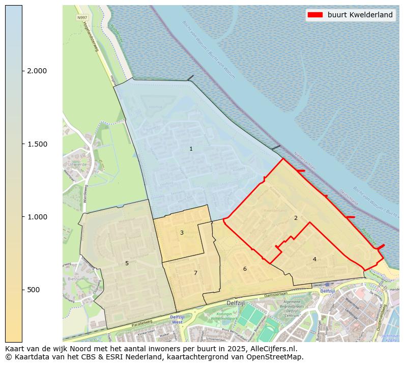 Afbeelding van de buurt Kwelderland op de kaart.