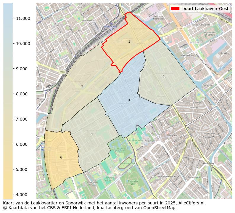 Afbeelding van de buurt Laakhaven-Oost op de kaart.
