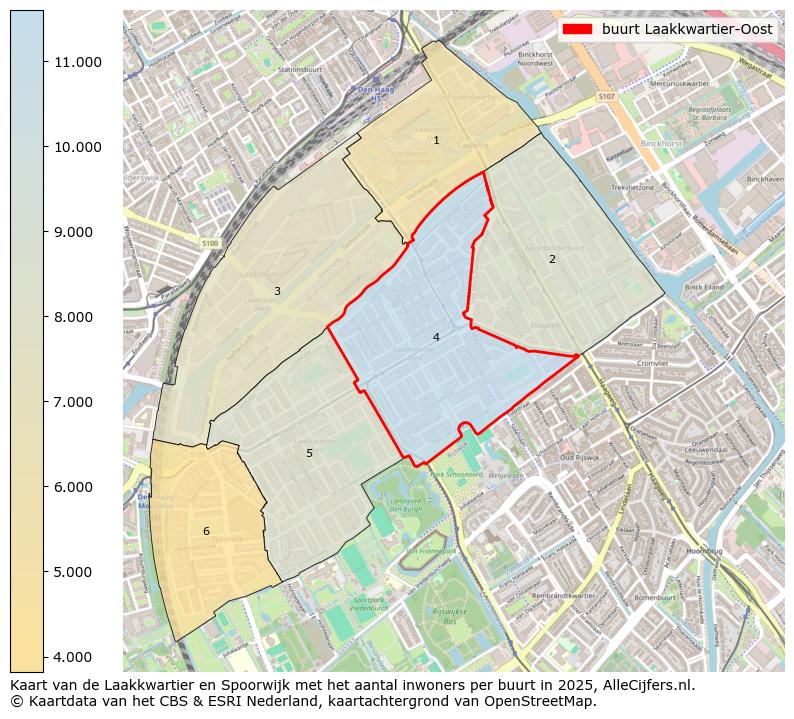 Afbeelding van de buurt Laakkwartier-Oost op de kaart.
