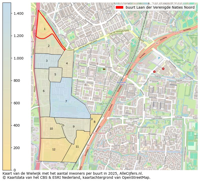 Afbeelding van de buurt Laan der Verenigde Naties Noord op de kaart.