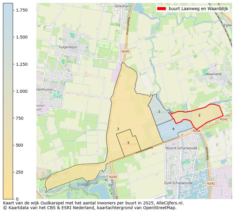 Afbeelding van de buurt Laanweg en Waarddijk op de kaart.