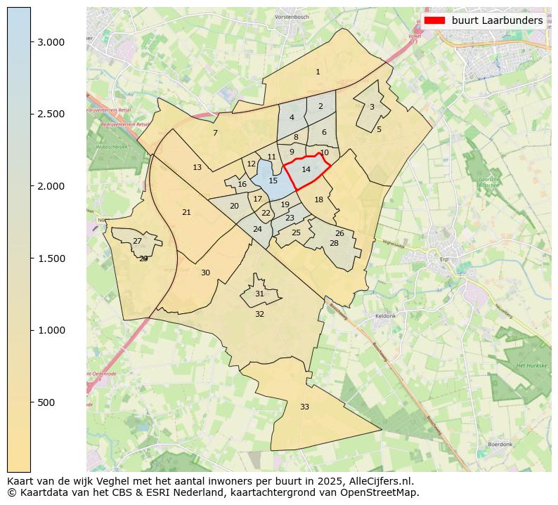 Afbeelding van de buurt Laarbunders op de kaart.