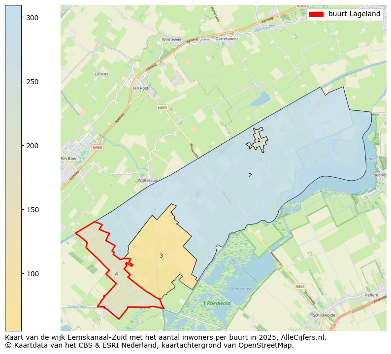 Afbeelding van de buurt Lageland op de kaart.