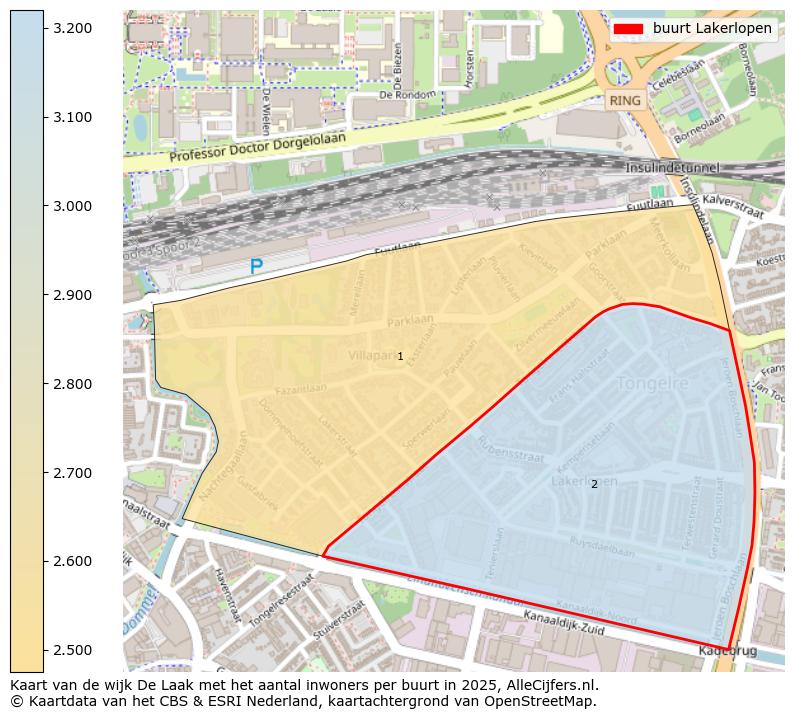 Afbeelding van de buurt Lakerlopen op de kaart.