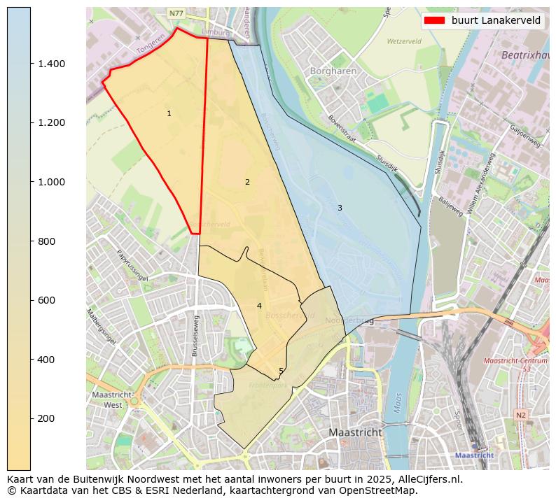 Afbeelding van de buurt Lanakerveld op de kaart.
