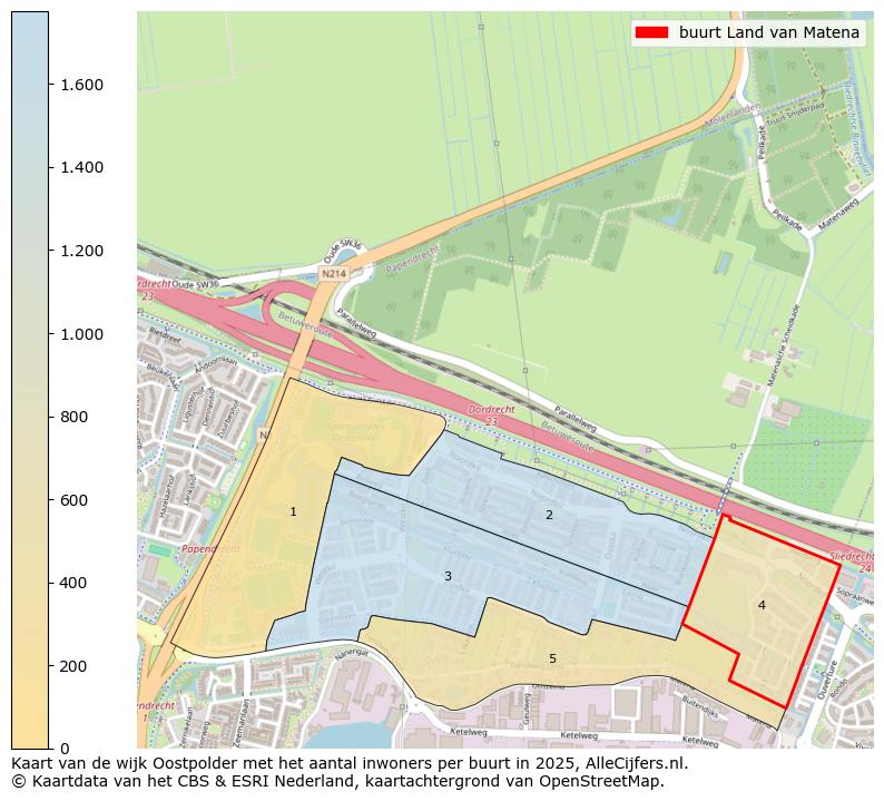 Afbeelding van de buurt Land van Matena op de kaart.