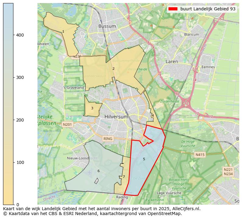 Afbeelding van de buurt Landelijk Gebied 93 op de kaart.