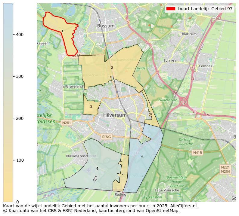 Afbeelding van de buurt Landelijk Gebied 97 op de kaart.