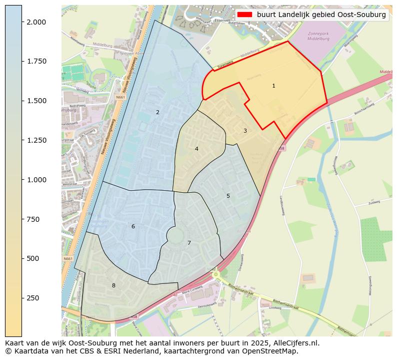 Afbeelding van de buurt Landelijk gebied Oost-Souburg op de kaart.