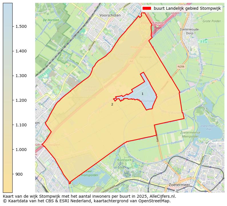 Afbeelding van de buurt Landelijk gebied Stompwijk op de kaart.