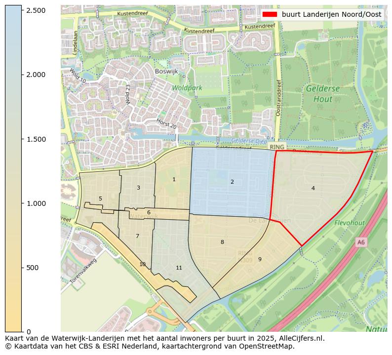 Afbeelding van de buurt Landerijen Noord/Oost op de kaart.