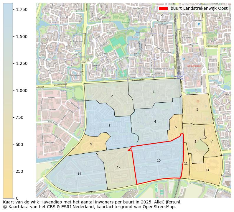 Afbeelding van de buurt Landstrekenwijk Oost op de kaart.