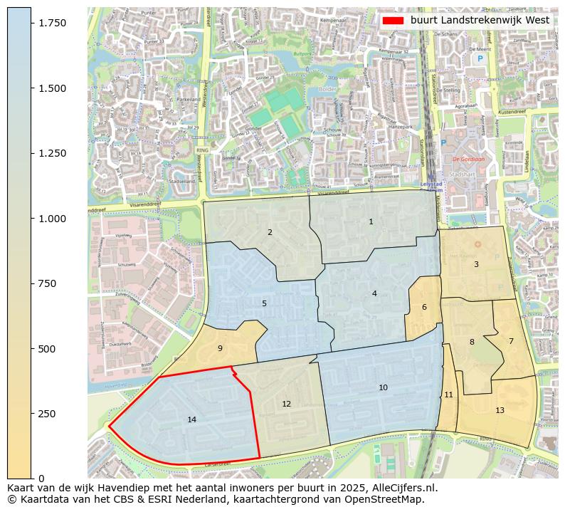 Afbeelding van de buurt Landstrekenwijk West op de kaart.