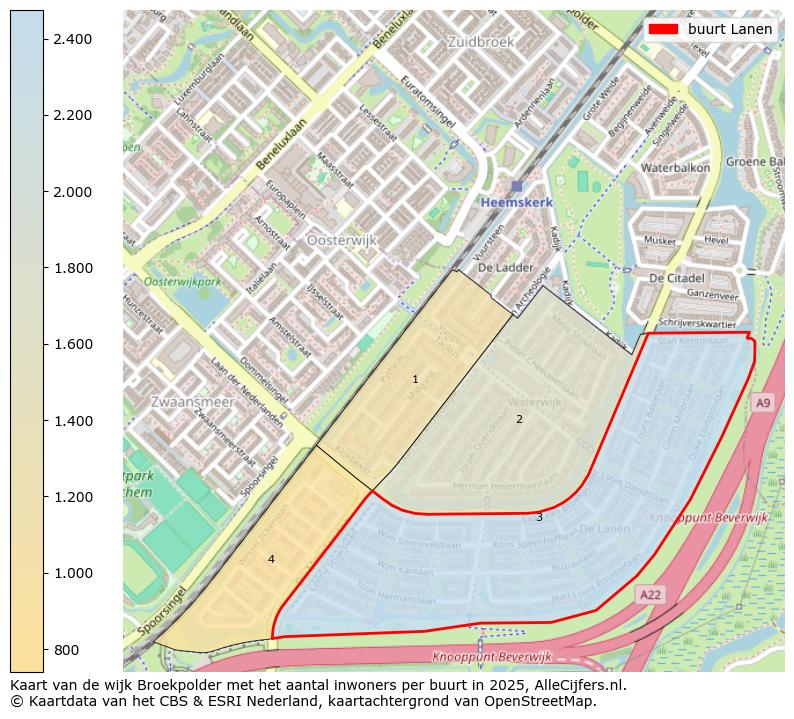 Afbeelding van de buurt Lanen op de kaart.