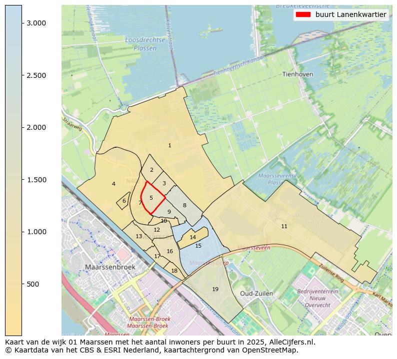 Afbeelding van de buurt Lanenkwartier op de kaart.