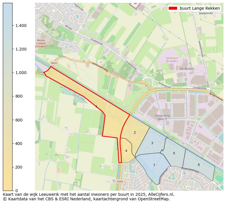 Afbeelding van de buurt Lange Rekken op de kaart.