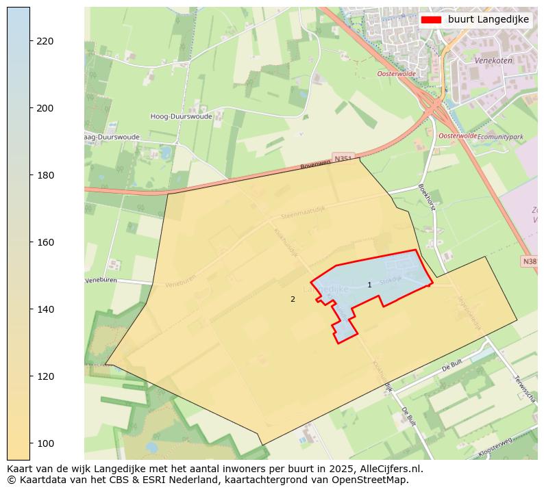 Afbeelding van de buurt Langedijke op de kaart.