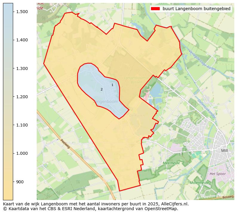 Afbeelding van de buurt Langenboom buitengebied op de kaart.