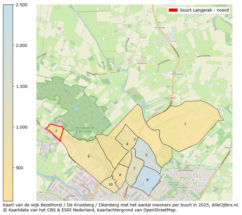 Afbeelding van de buurt Langerak - noord op de kaart.