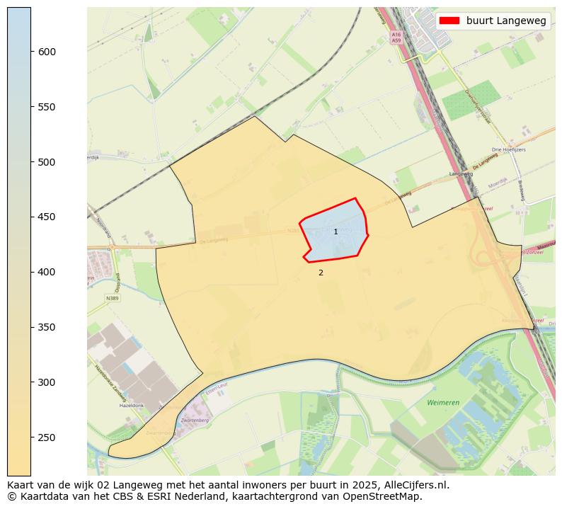 Afbeelding van de buurt Langeweg op de kaart.