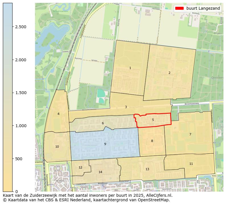 Afbeelding van de buurt Langezand op de kaart.