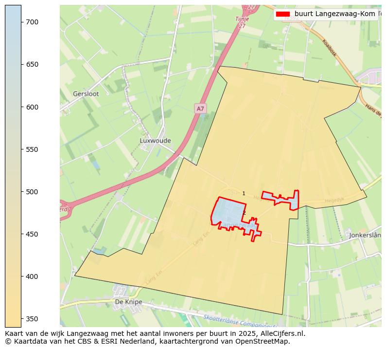 Afbeelding van de buurt Langezwaag-Kom op de kaart.