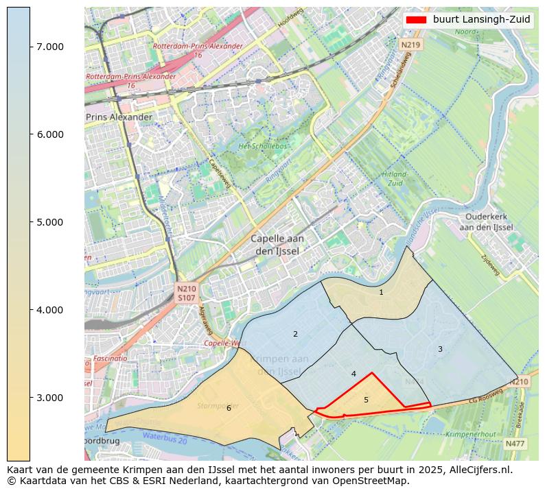 Afbeelding van de buurt Lansingh-Zuid op de kaart.