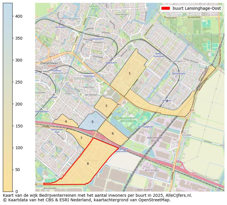 Afbeelding van de buurt Lansinghage-Oost op de kaart.