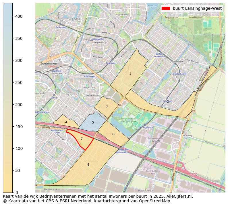 Afbeelding van de buurt Lansinghage-West op de kaart.
