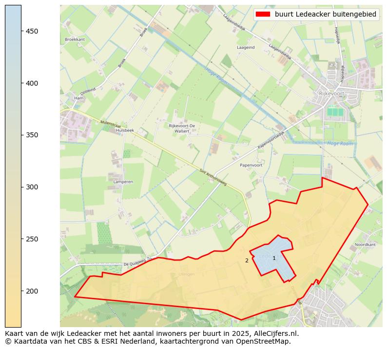 Afbeelding van de buurt Ledeacker buitengebied op de kaart.