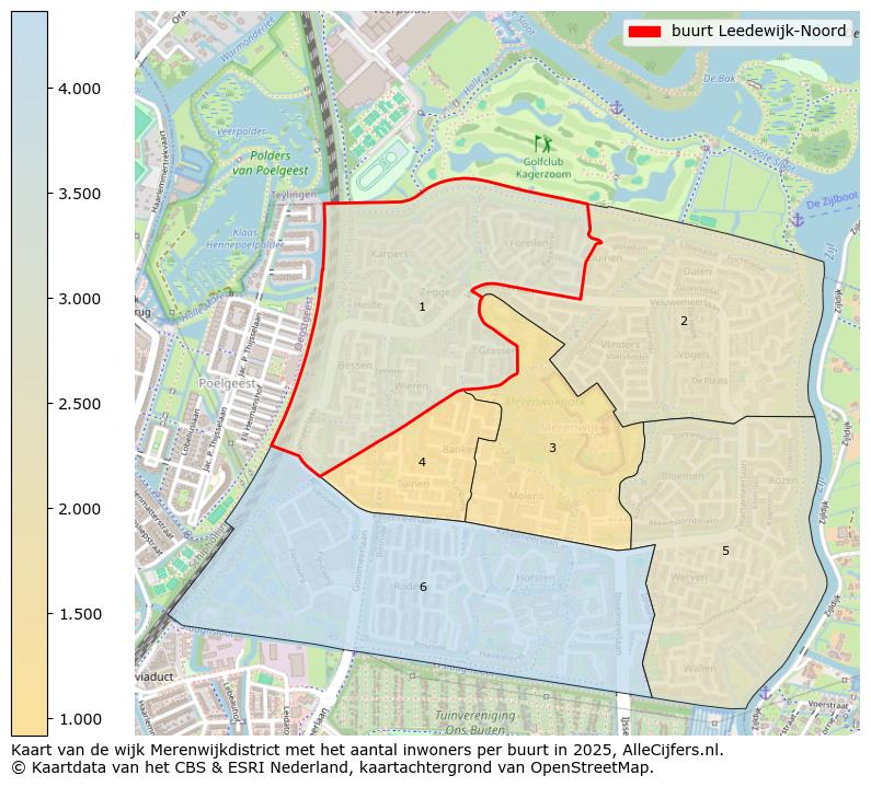 Afbeelding van de buurt Leedewijk-Noord op de kaart.