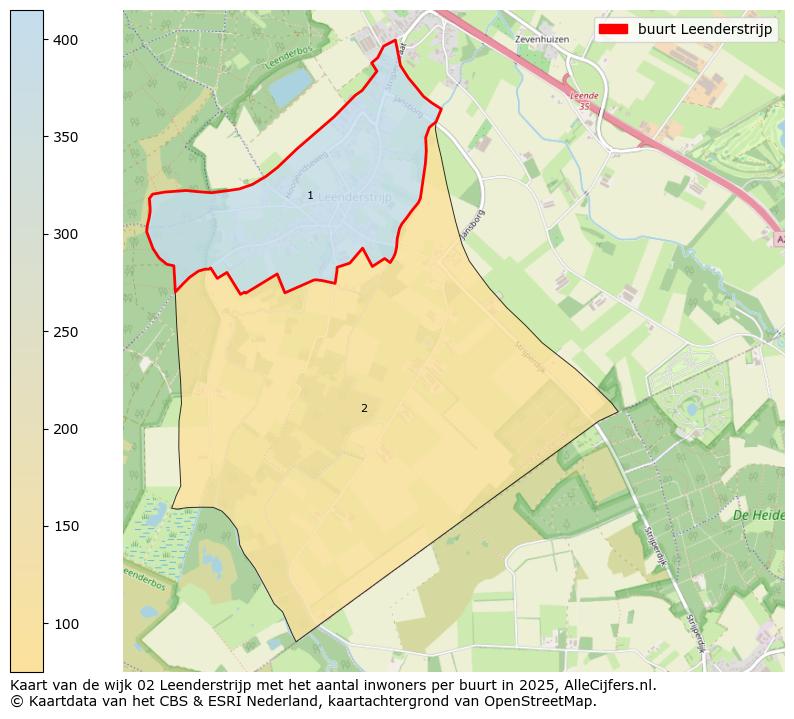 Afbeelding van de buurt Leenderstrijp op de kaart.