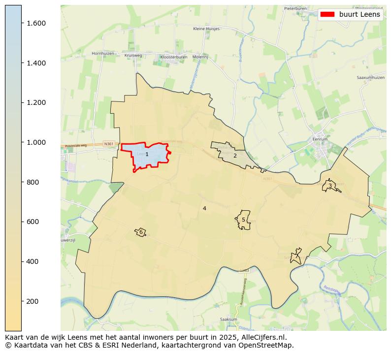 Afbeelding van de buurt Leens op de kaart.