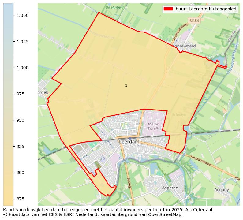 Afbeelding van de buurt Leerdam buitengebied op de kaart.