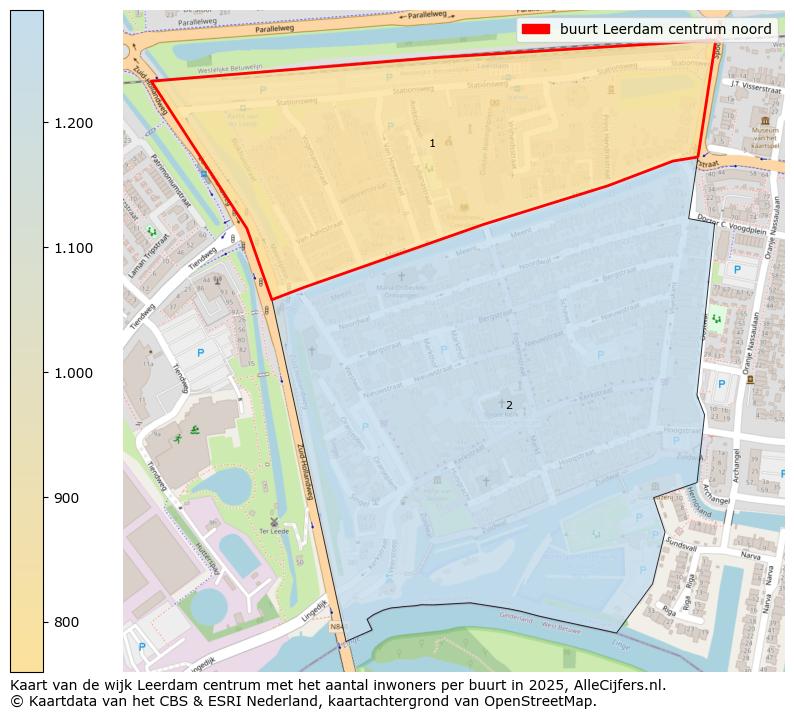 Afbeelding van de buurt Leerdam centrum noord op de kaart.